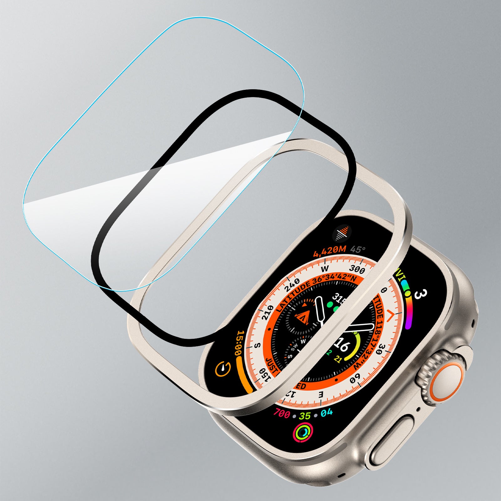 Titanium Screen Protector for Apple Watch Ultra 2/Ultra - Image 2
