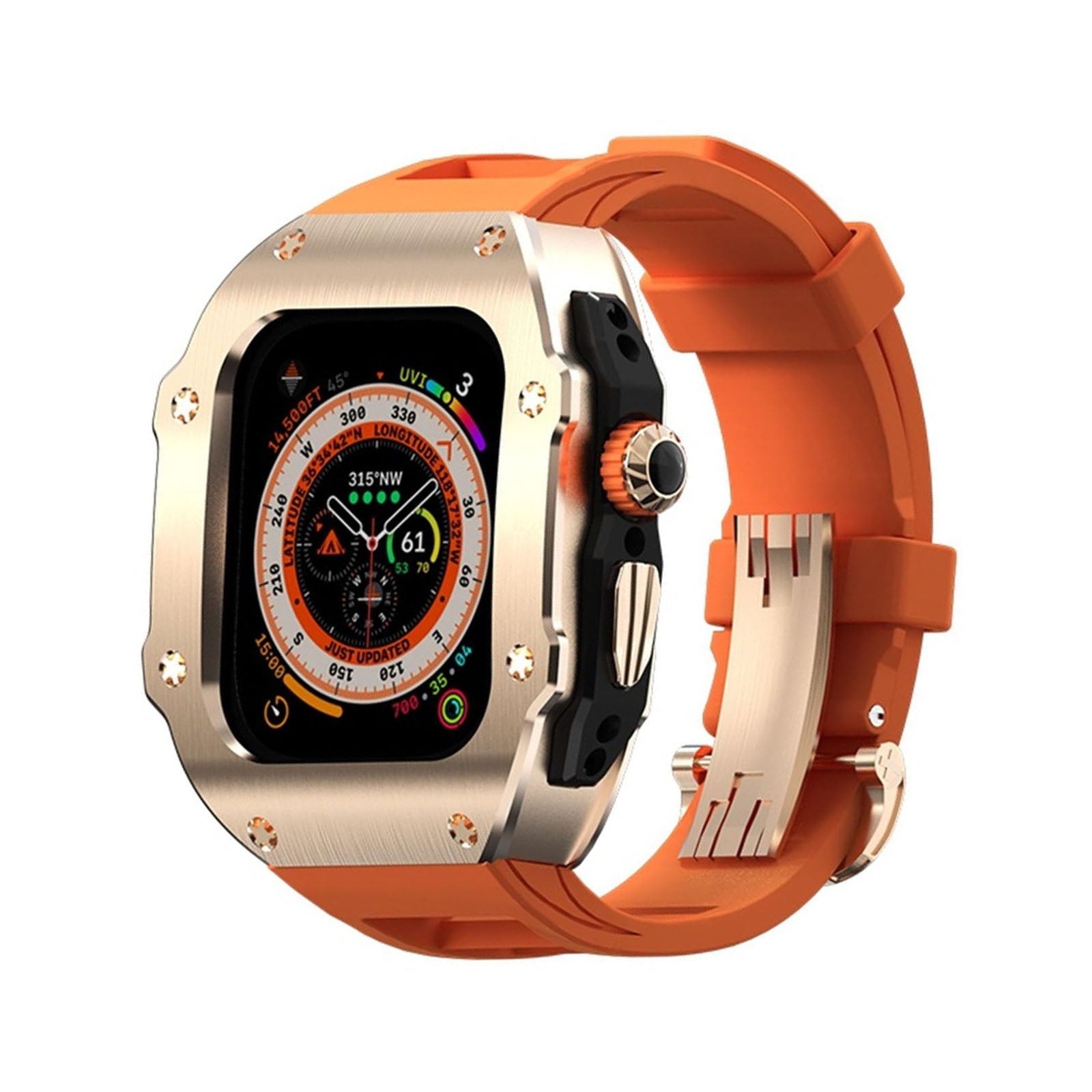 RM Vanguard Series - Fluororubber Band Stainless steel Case For Apple - Image 14