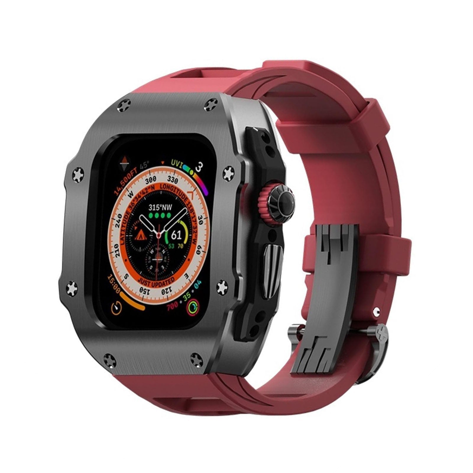 RM Vanguard Series - Fluororubber Band Stainless steel Case For Apple - Image 21