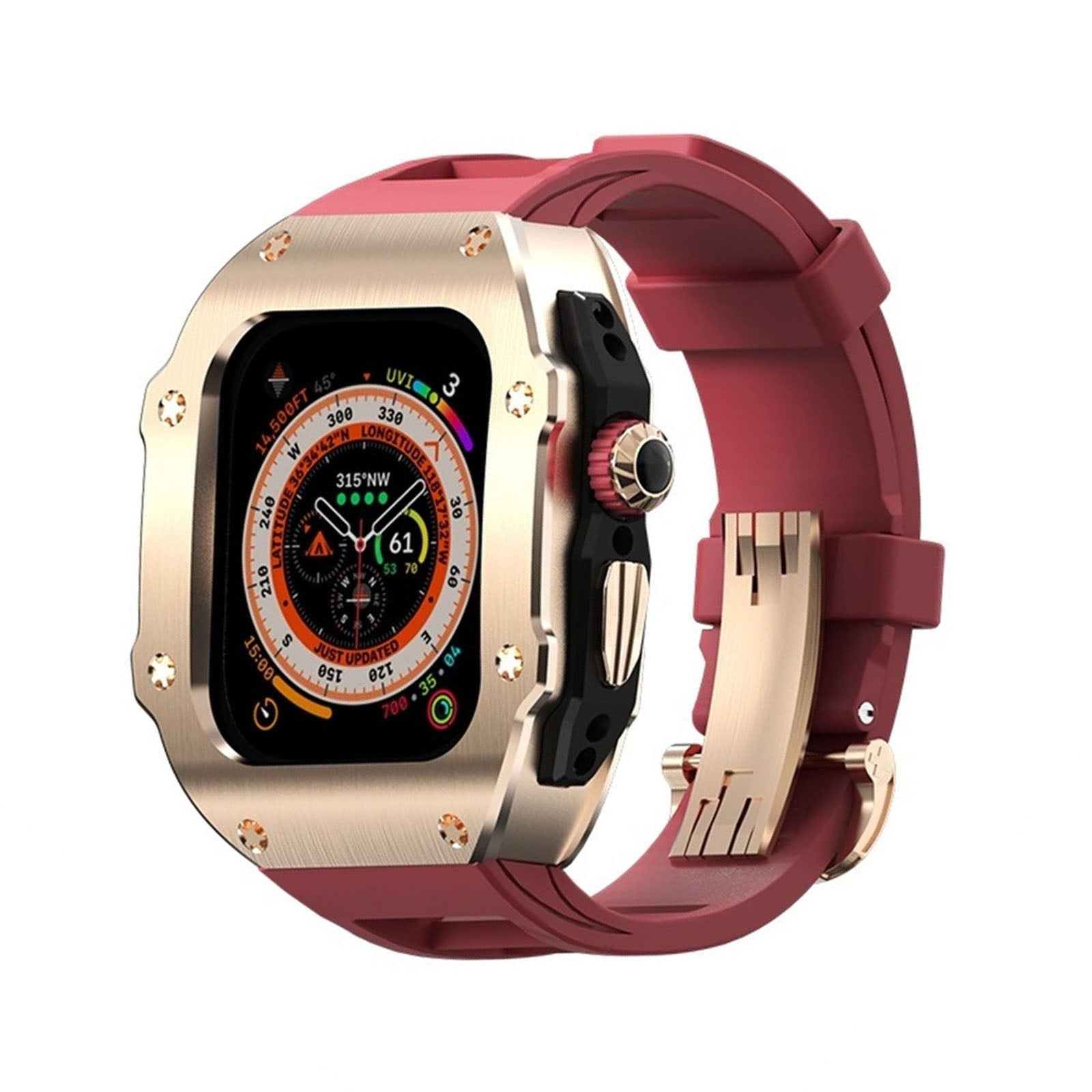 RM Vanguard Series - Fluororubber Band Stainless steel Case For Apple - Image 16
