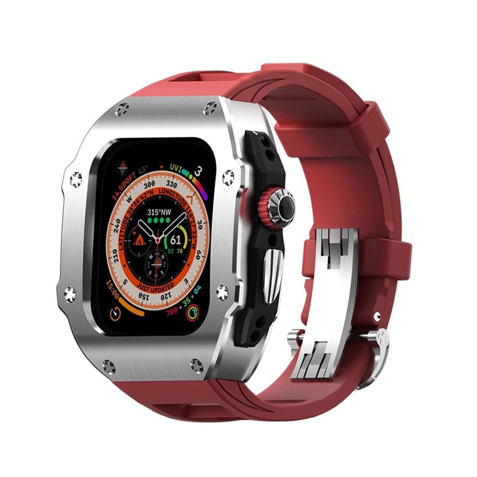 RM Vanguard Series - Fluororubber Band Stainless steel Case For Apple - Image 11