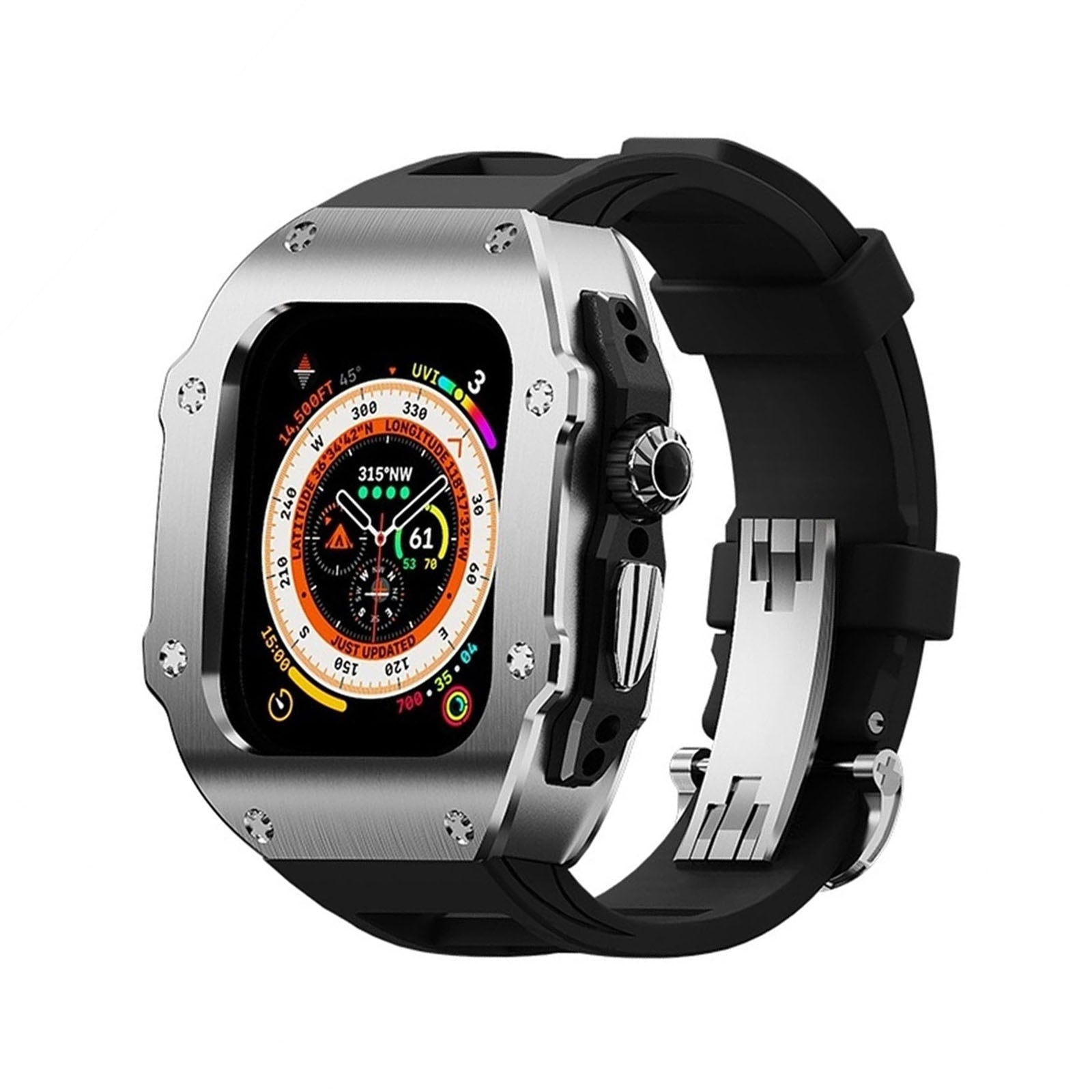 RM Vanguard Series - Fluororubber Band Stainless steel Case For Apple - Image 10
