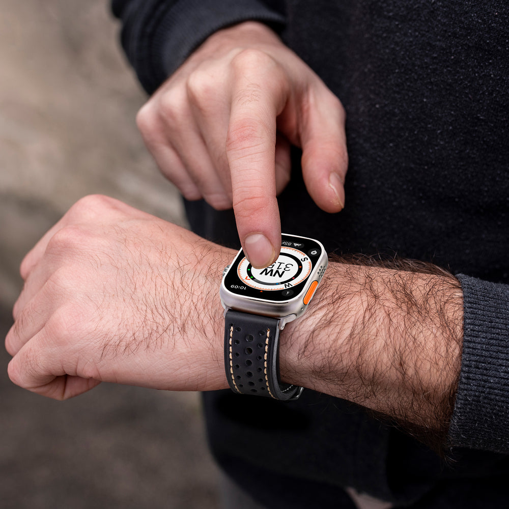 Vintage Racing Leather Band For Apple Watch - Image 7