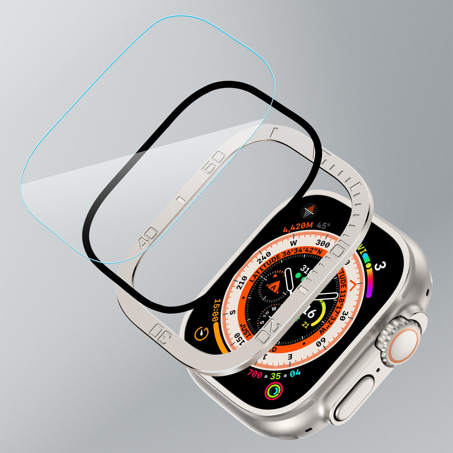 Tempered Glass Screen Protector For Apple Watch Ultra - Image 2
