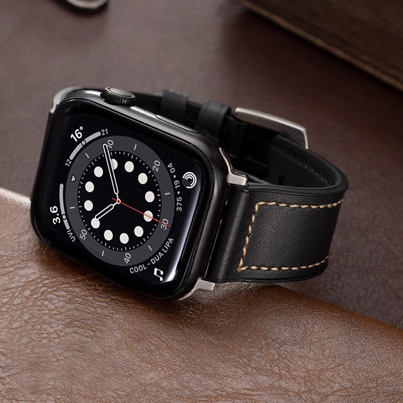 Leather Silicone Apple Watch Band - Image 8