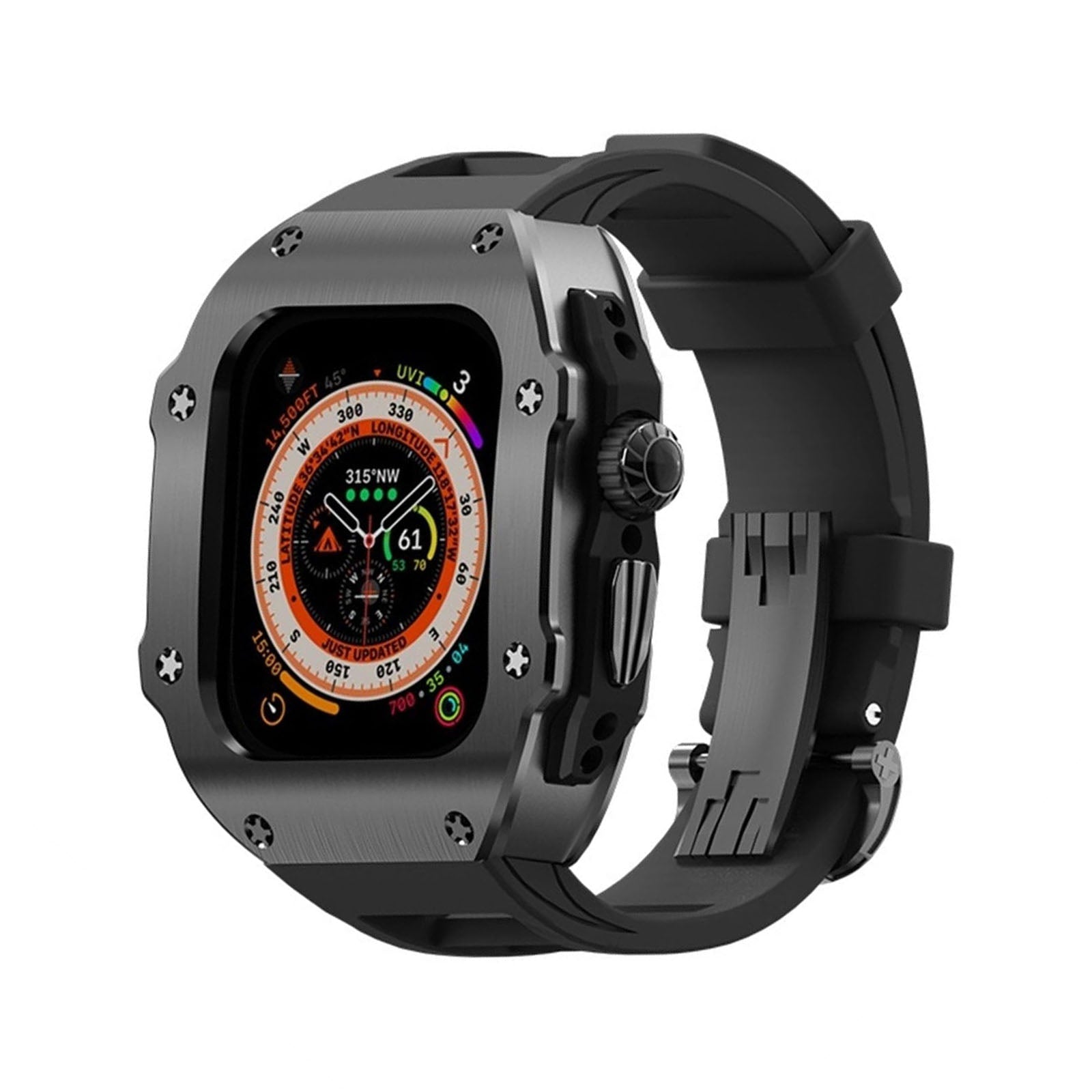 RM Vanguard Series - Fluororubber Band Stainless steel Case For Apple - Image 20