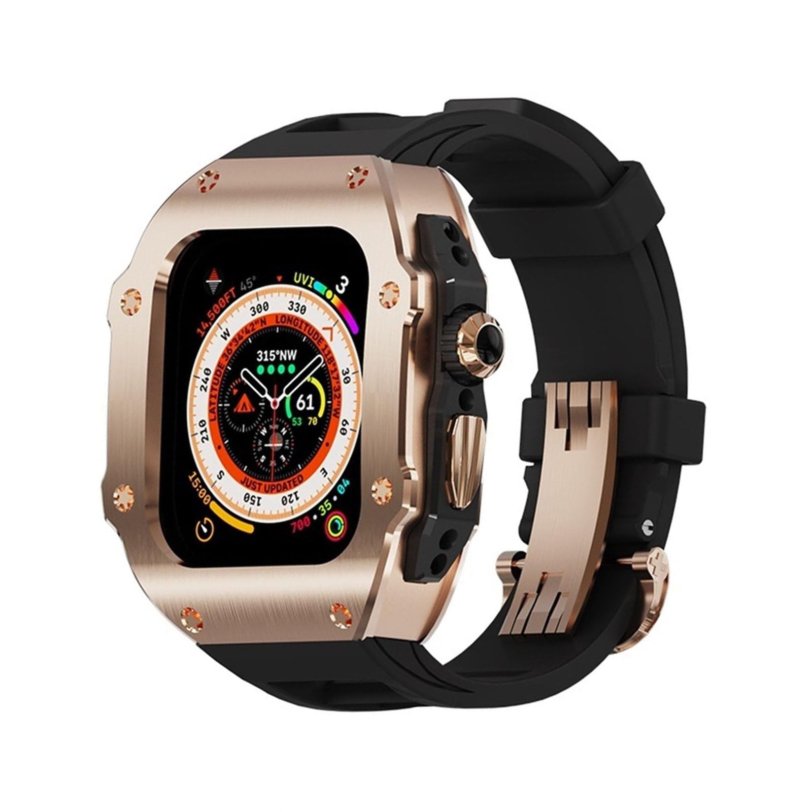 RM Vanguard Series - Fluororubber Band Stainless steel Case For Apple - Image 15