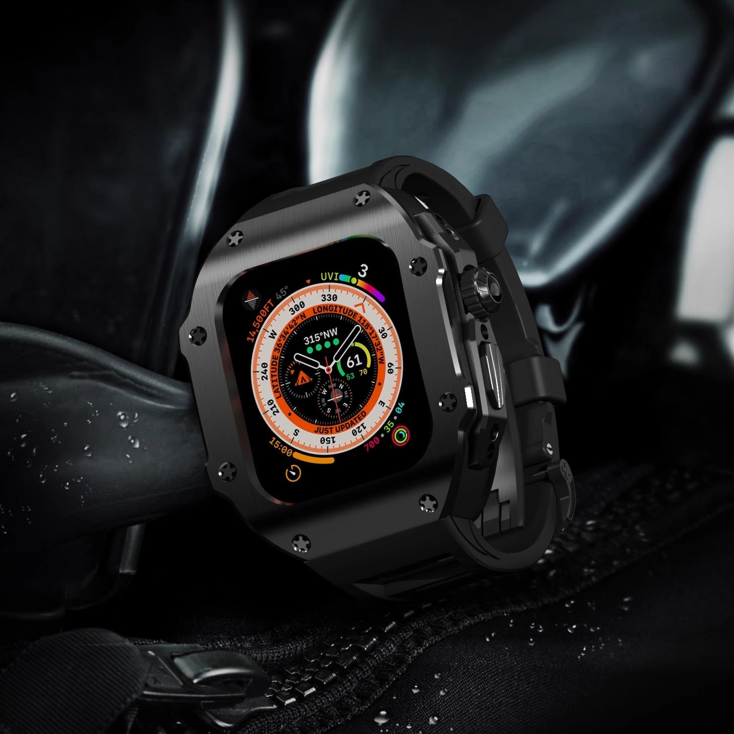 RM Vanguard Series - Fluororubber Band Stainless steel Case For Apple - Image 7