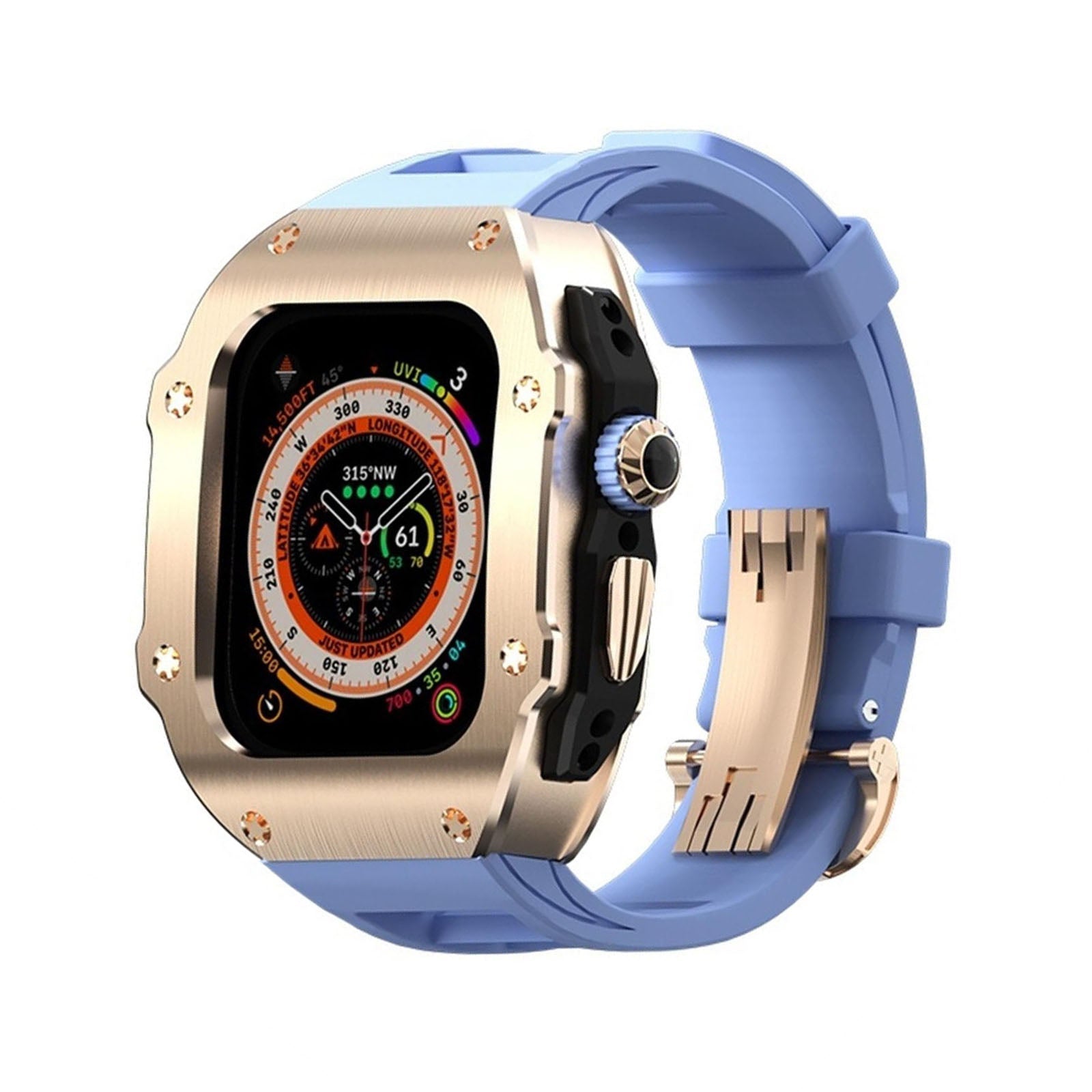 RM Vanguard Series - Fluororubber Band Stainless steel Case For Apple - Image 18