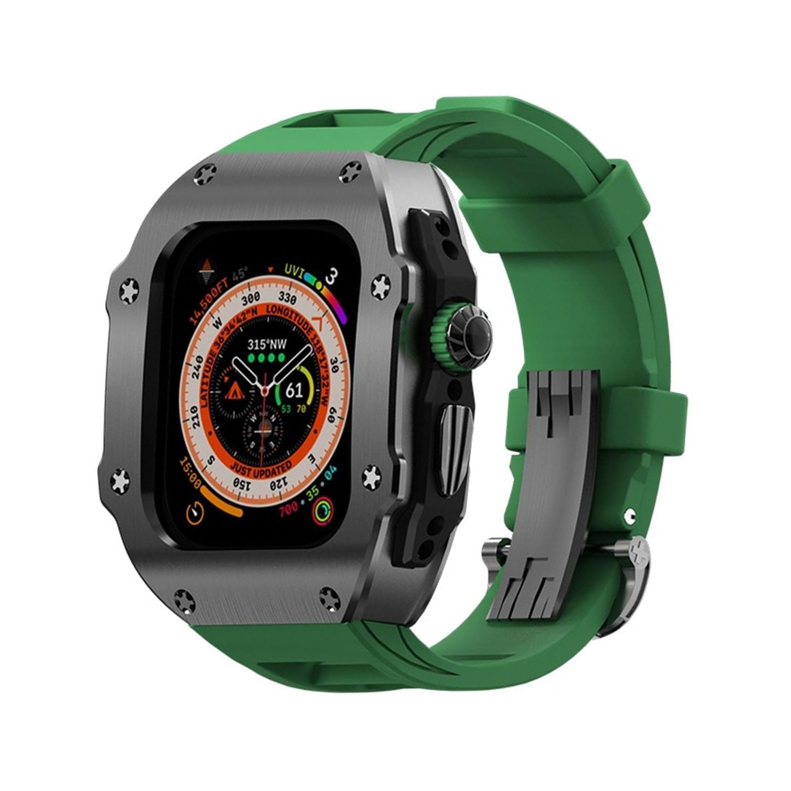 RM Vanguard Series - Fluororubber Band Stainless steel Case For Apple - Image 22