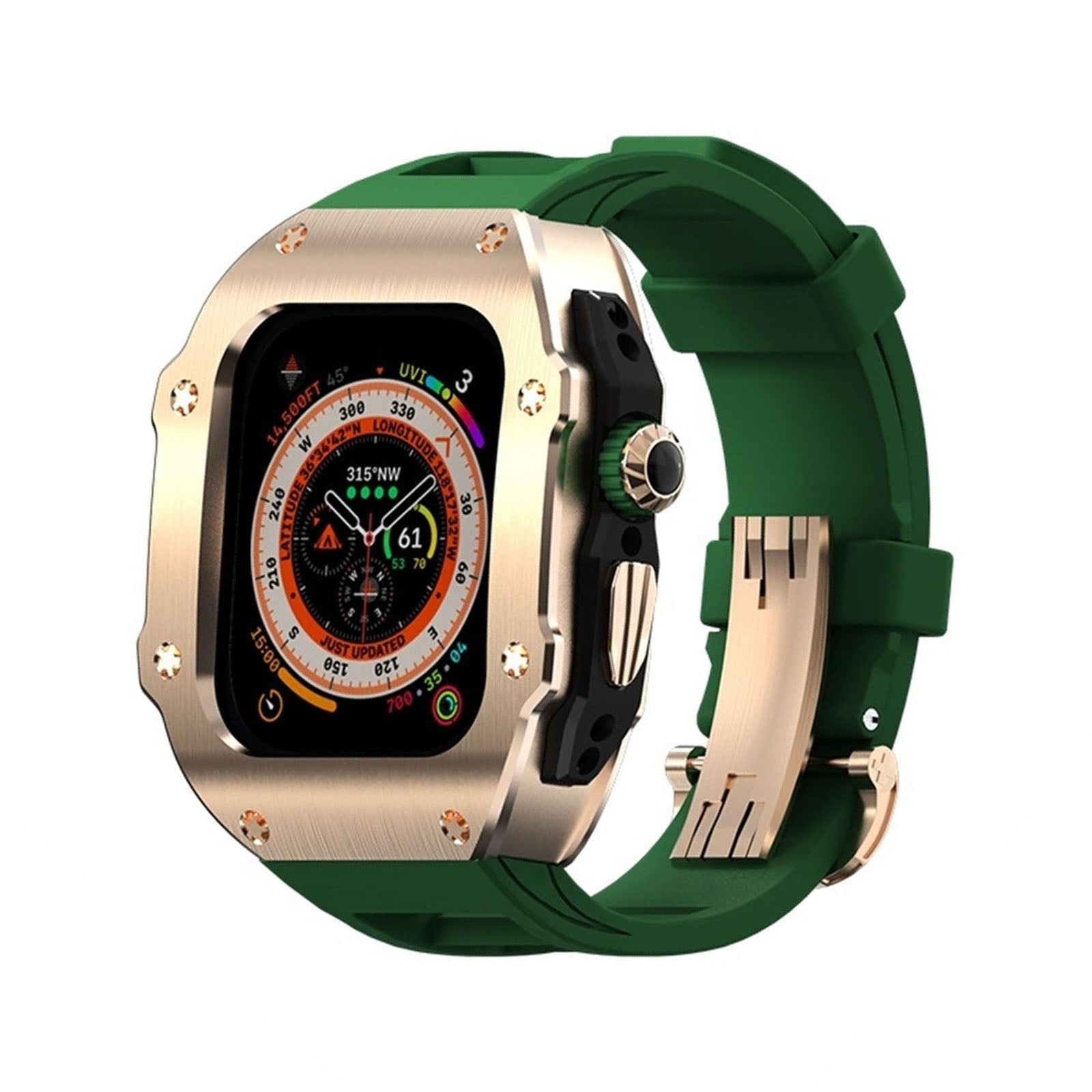 RM Vanguard Series - Fluororubber Band Stainless steel Case For Apple - Image 17