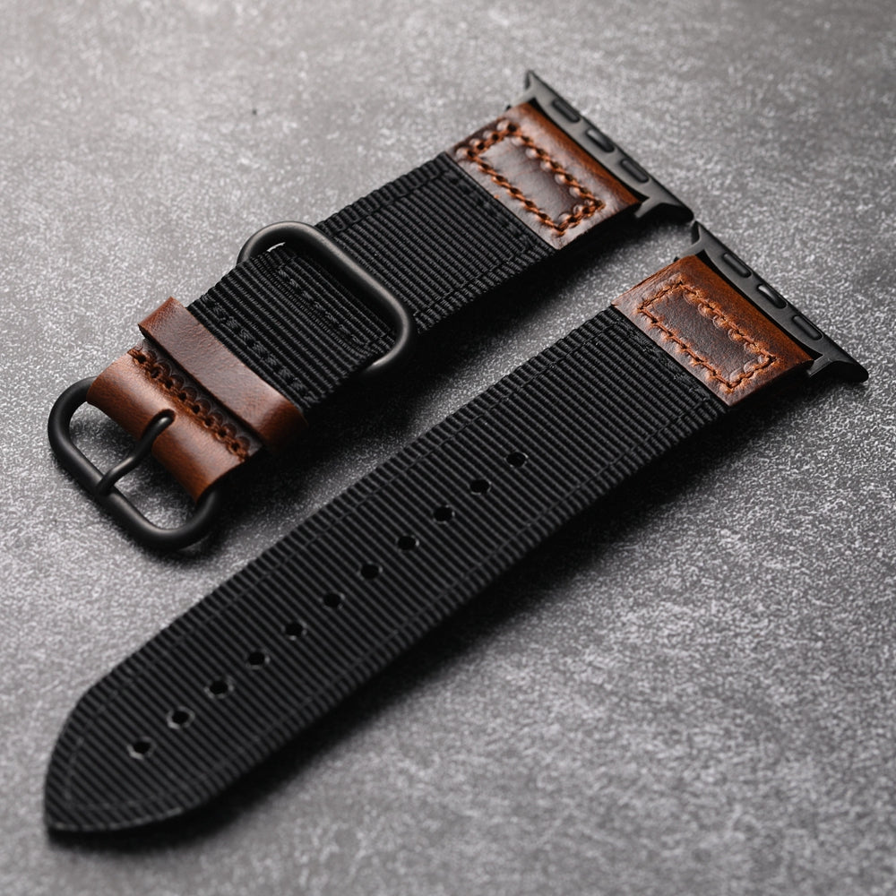 Handmade Nylon Leather Band For Apple Watch - Image 2