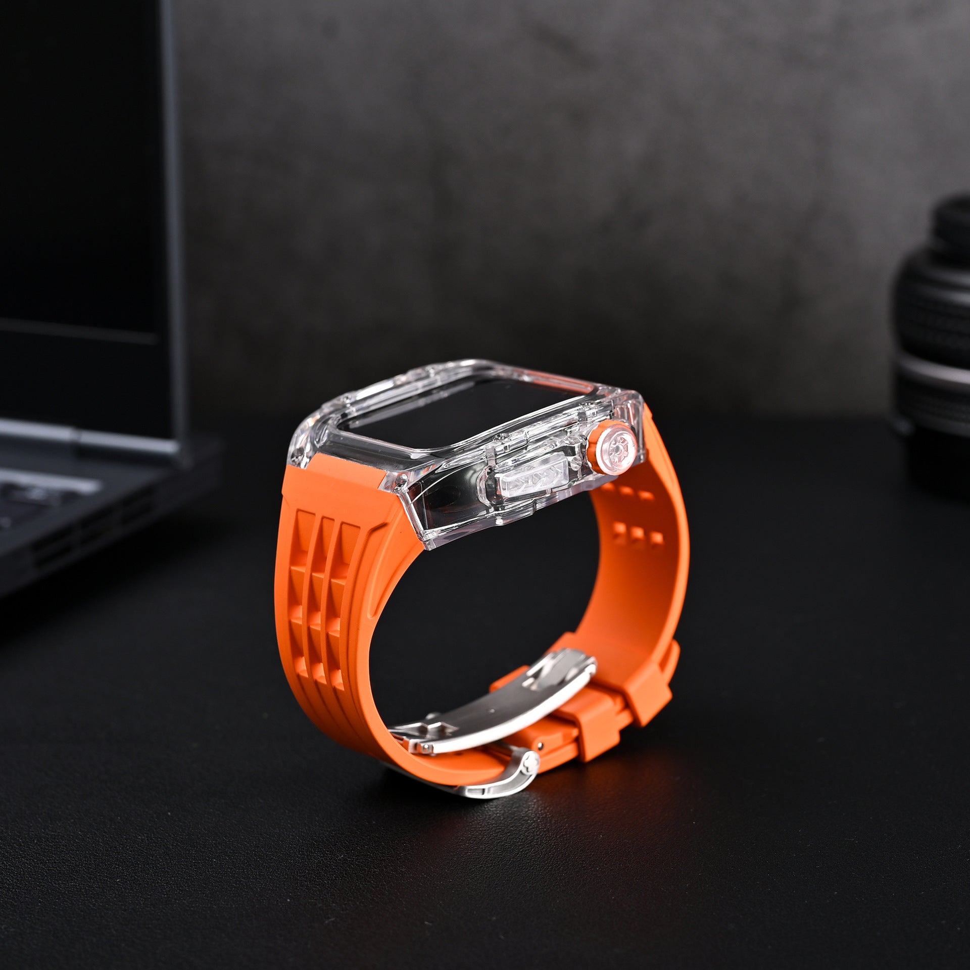 RM V30 Glacier Series Fluororubber Band Black Case Retrofit Kit For Ap - Image 6