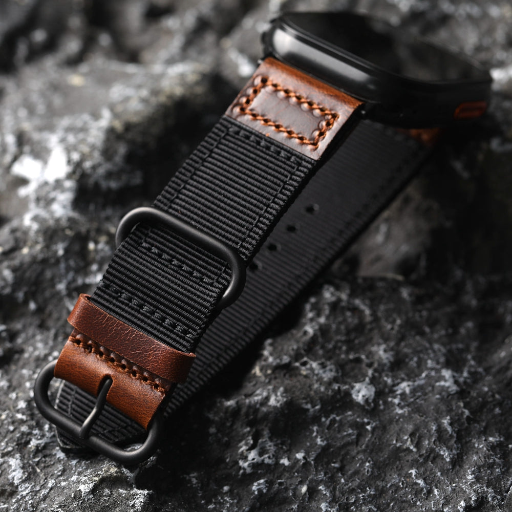 Handmade Nylon Leather Band For Apple Watch - Image 3