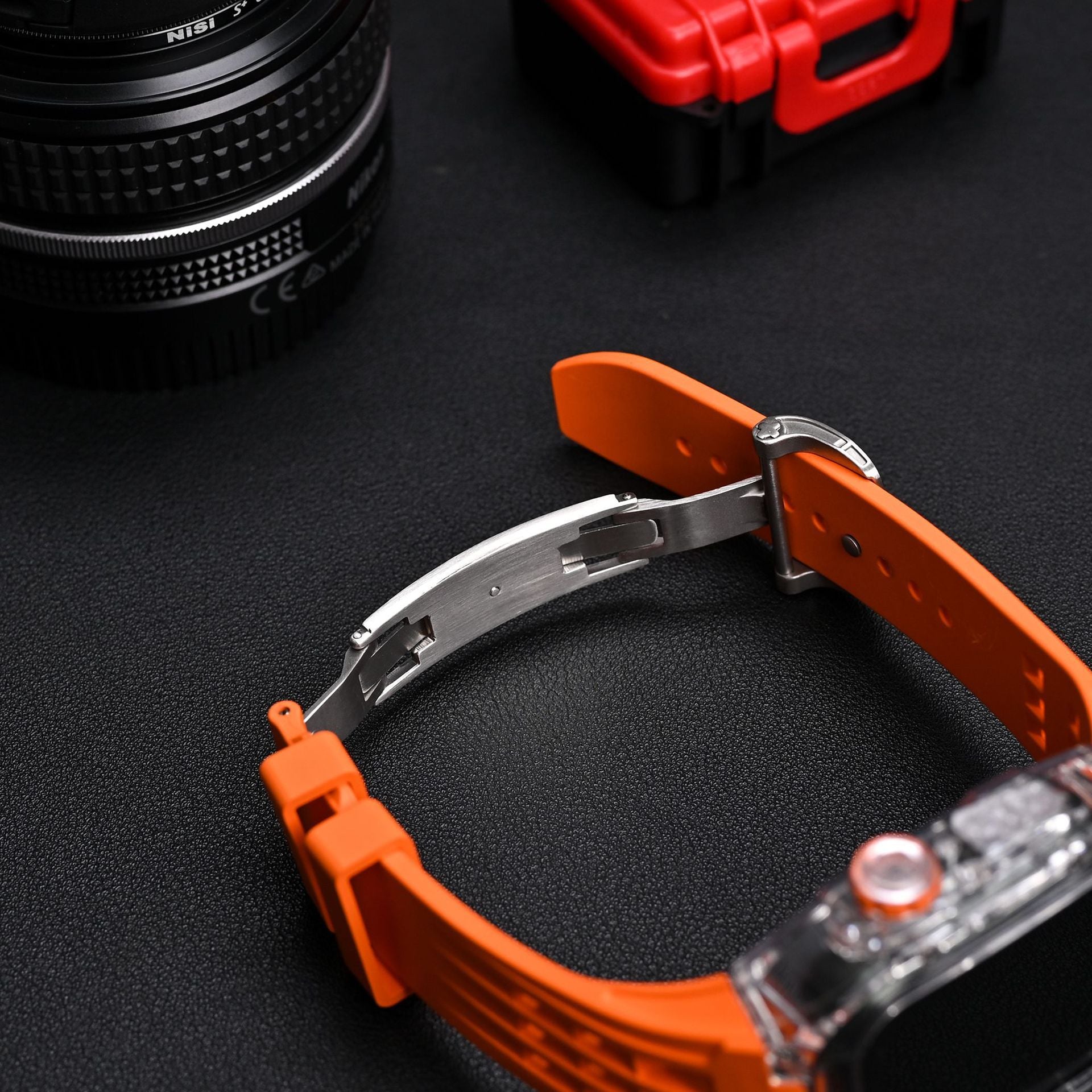 RM V30 Glacier Series Fluororubber Band Black Case Retrofit Kit For Ap - Image 4