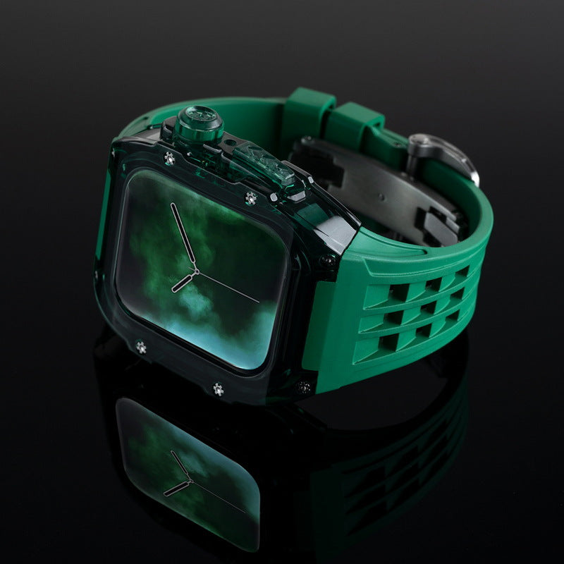 RM V30 Glacier Series Fluororubber Band Black Case Retrofit Kit For Ap - Image 3