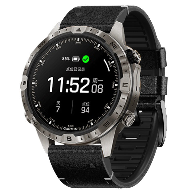 Garmin Quick Fit Rubber With Leather Band - Image 7