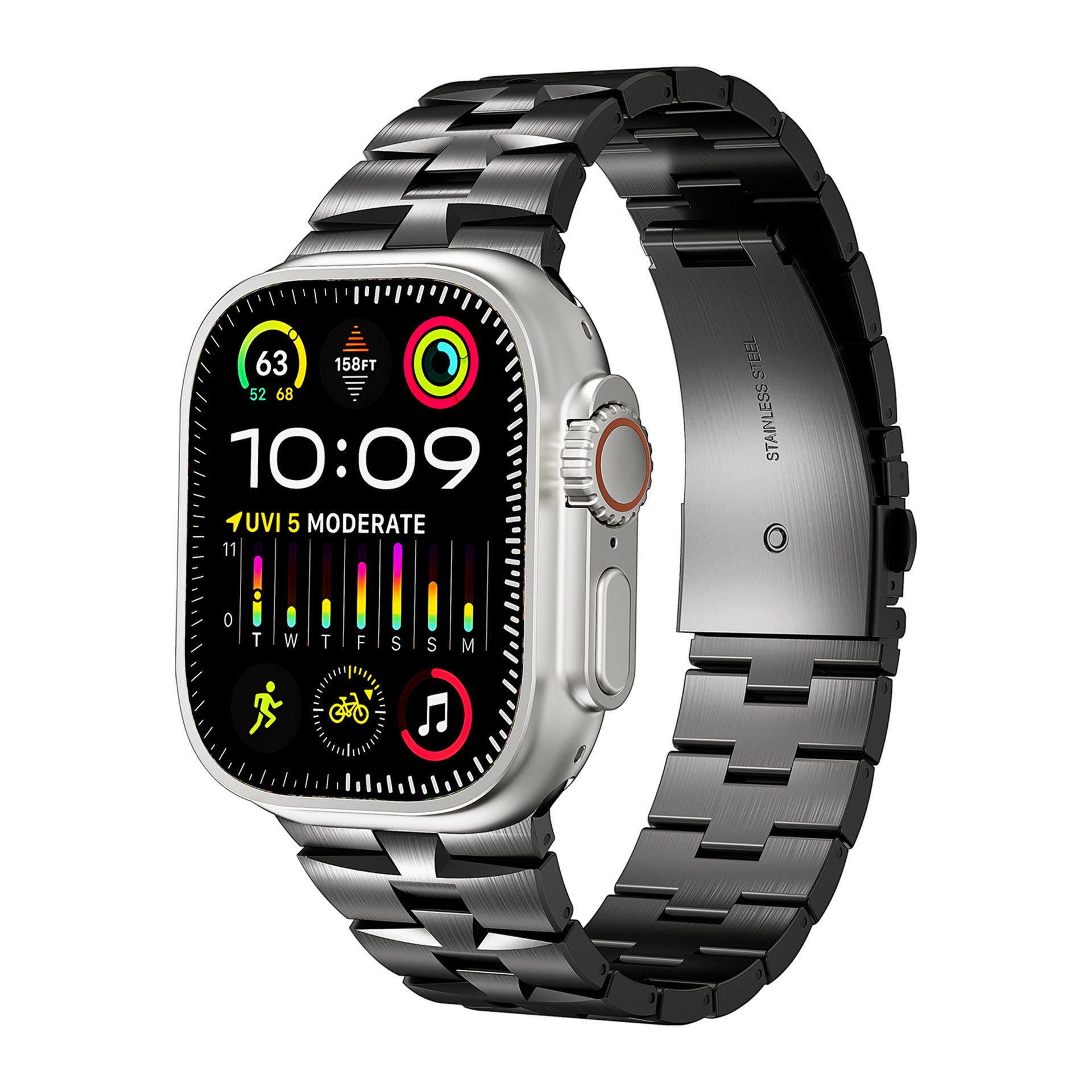 AW-22 NEW Stainless Steel Watch Band For Apple Watch - Image 4