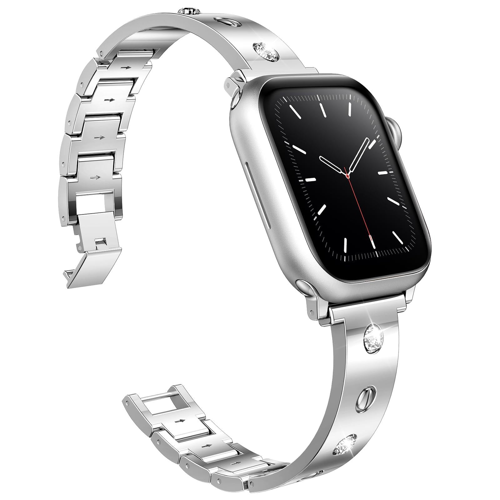 Diamond-studded metal buckle Bracelet For Apple Watch - Image 5