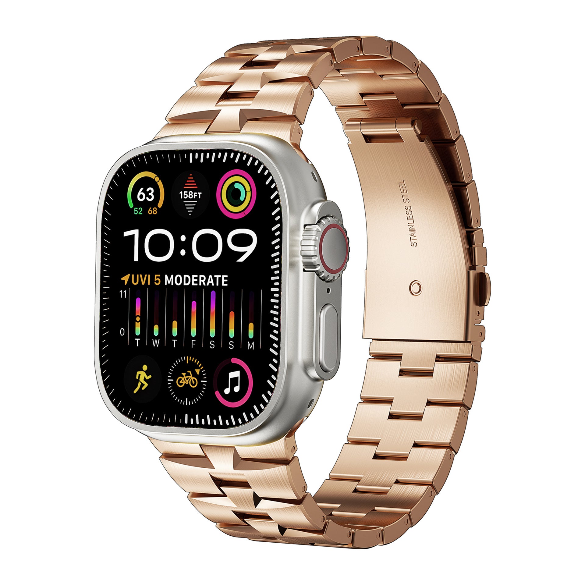AW-22 NEW Stainless Steel Watch Band For Apple Watch - Image 5