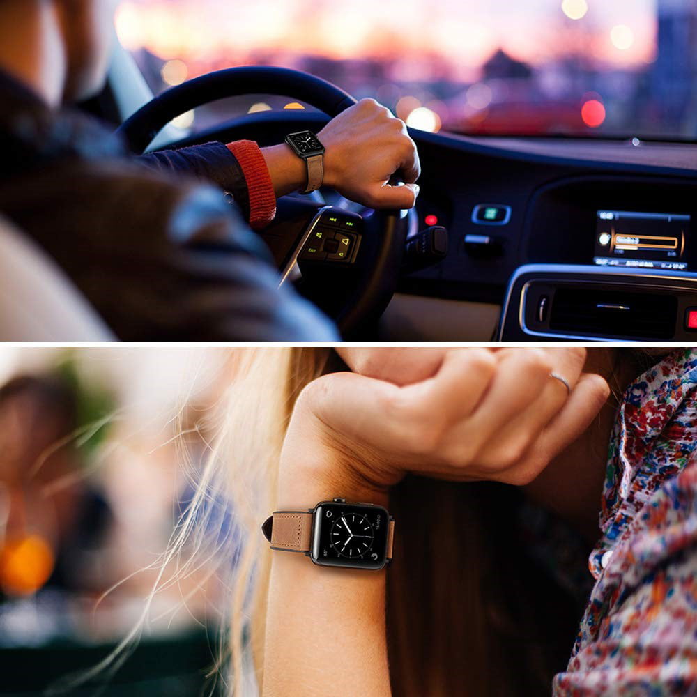 Leather Silicone Apple Watch Band - Image 7